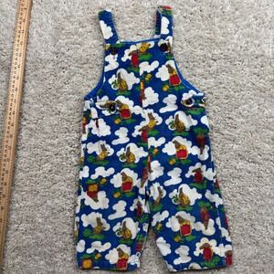 Kids Corduroy Peter Rabbit Overalls Blue Cloud Print Size 12 Months